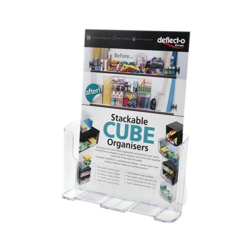 Unbranded Literature Display Holder Multi Tier for Wall or Desktop 4 x 1/3xA4