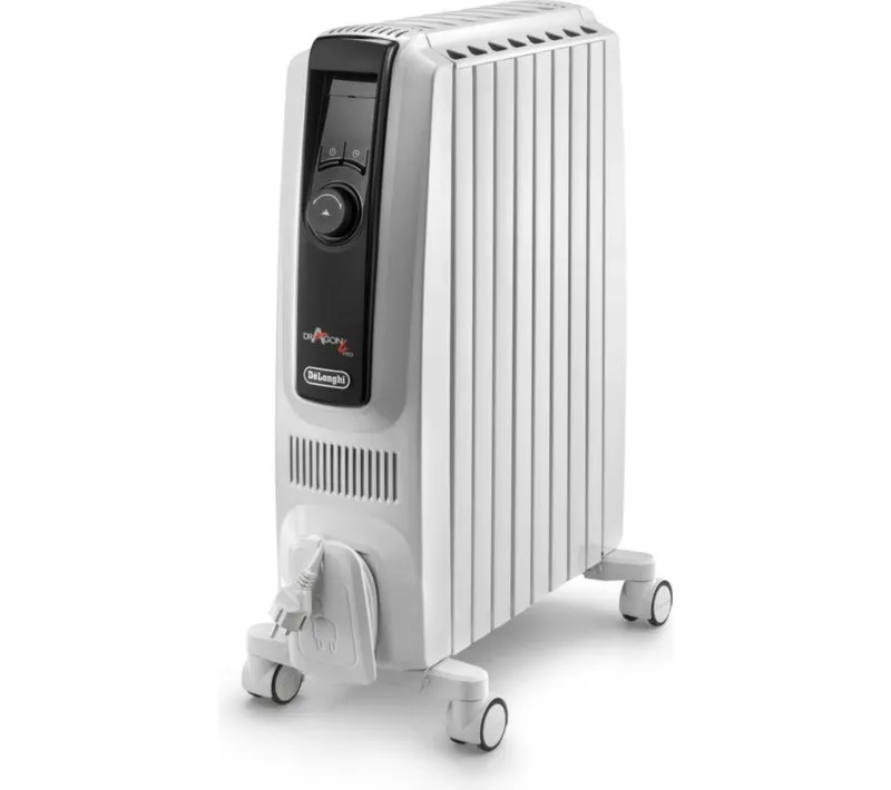 Delonghi Dragon 4 Pro TRDX40802E Portable Oil-Filled Radiator - White Beige, Cream,White