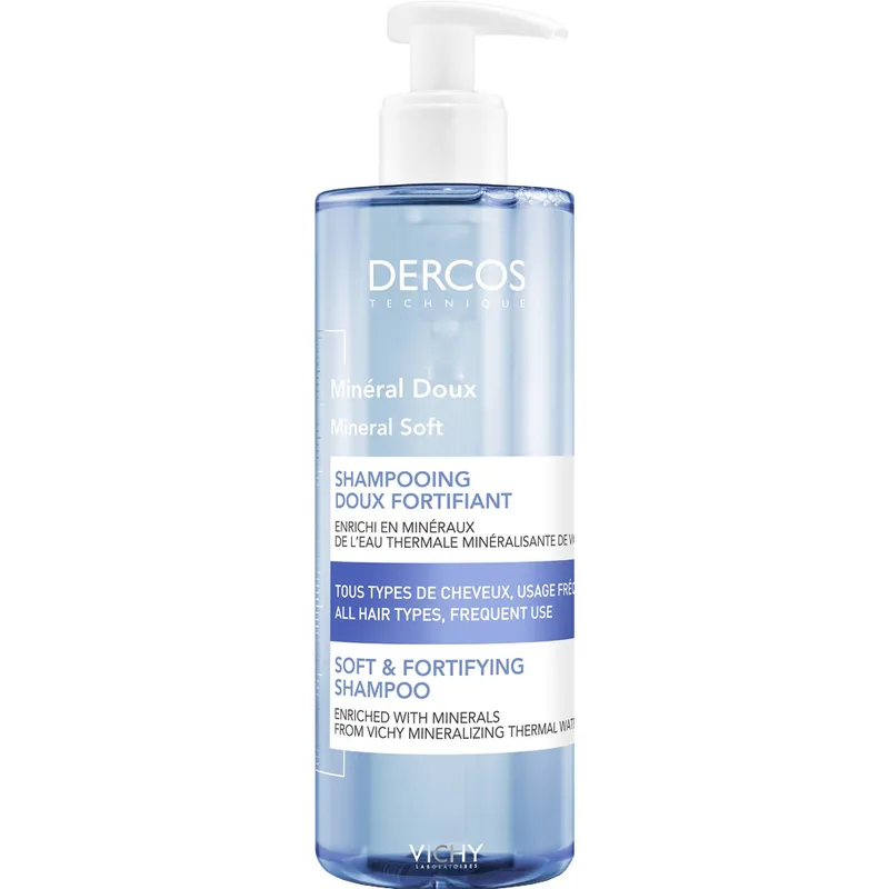 Dercos Soft Mineral Fortifying Shampoo Frequent Use 400mL