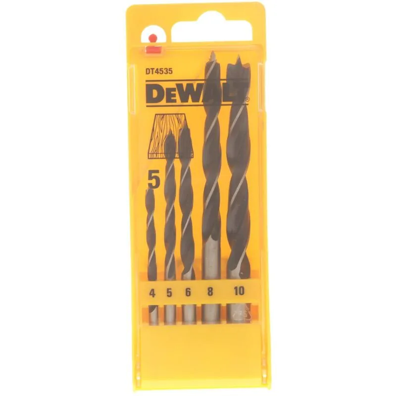 Brad Point Drill Bit Set, 5 Piece - Dewalt