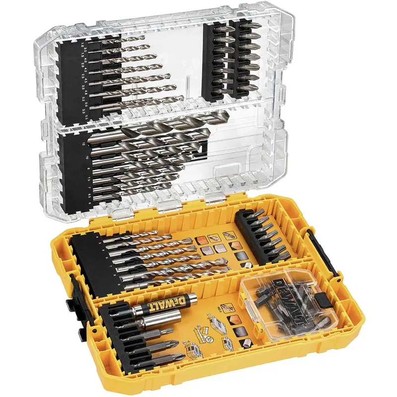 Dewalt - DT70761 72 pc hss-g Metal Masonry Drill Bit Set Medium Tough Case Tstak