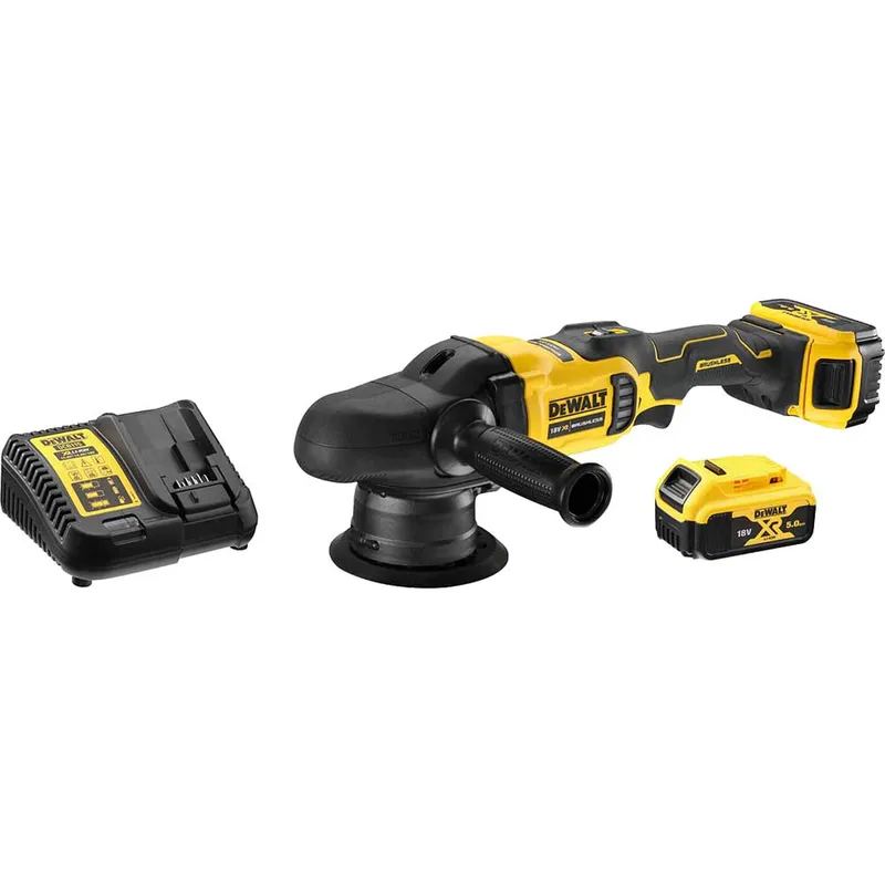 Dewalt DCM848P2 XR Brushless Polisher 125mm 18V 2 x 5.0Ah Li-ion