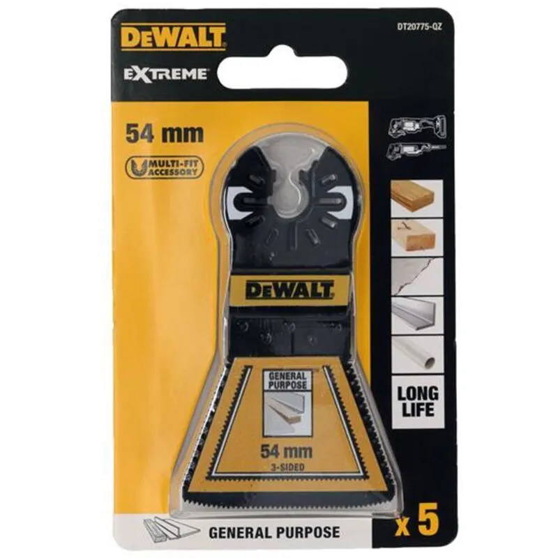 DeWalt DT20775 Bi-Metal Multi-Tool Blades 54mm (5 Pack)