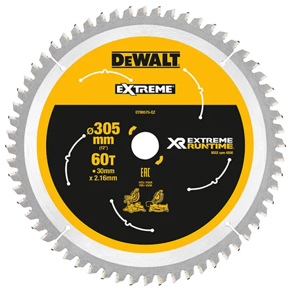 Dewalt DT99575-QZ FlexVolt XR Mitre Saw Blade 305 x 30mm x 60T