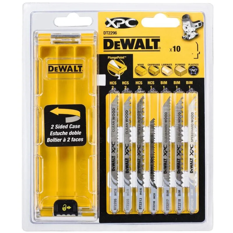 DeWalt DT2296 10 Piece Xpc Jigsaw Blade Set