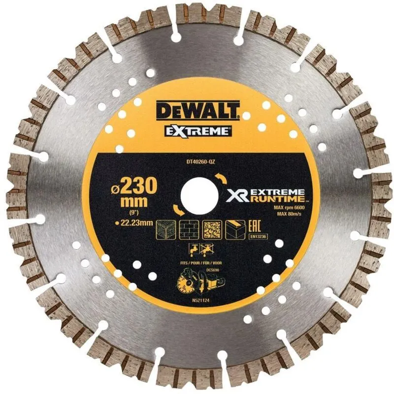 DT40260 Disc cutter blade 230mm x 22.23mm - Dewalt
