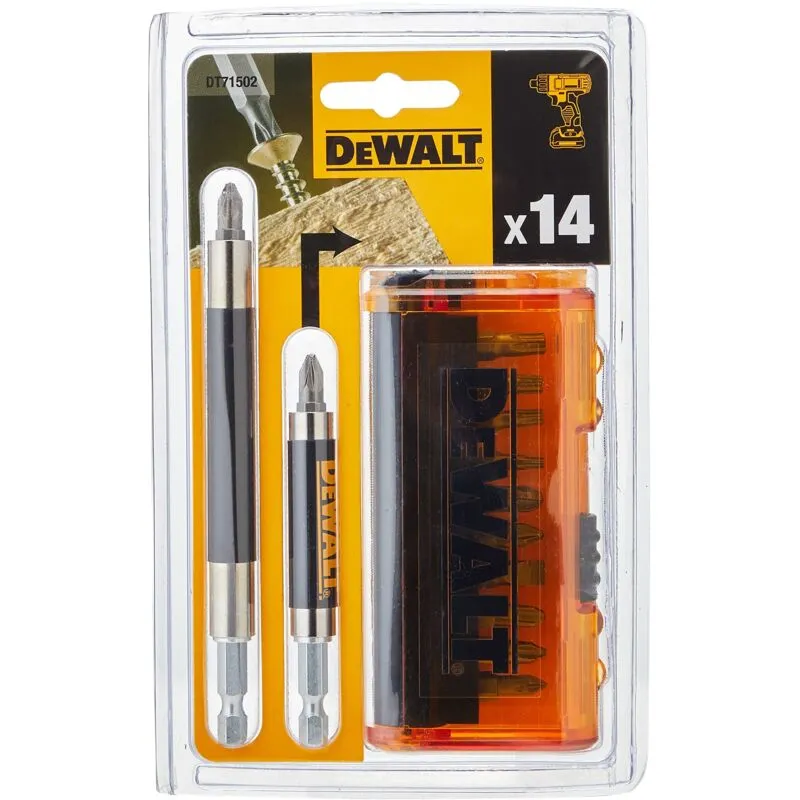 DT70512T-QZ 14 Piece Impact Torsion Screw-driving Set with 2 Magnetic Dri - Dewalt