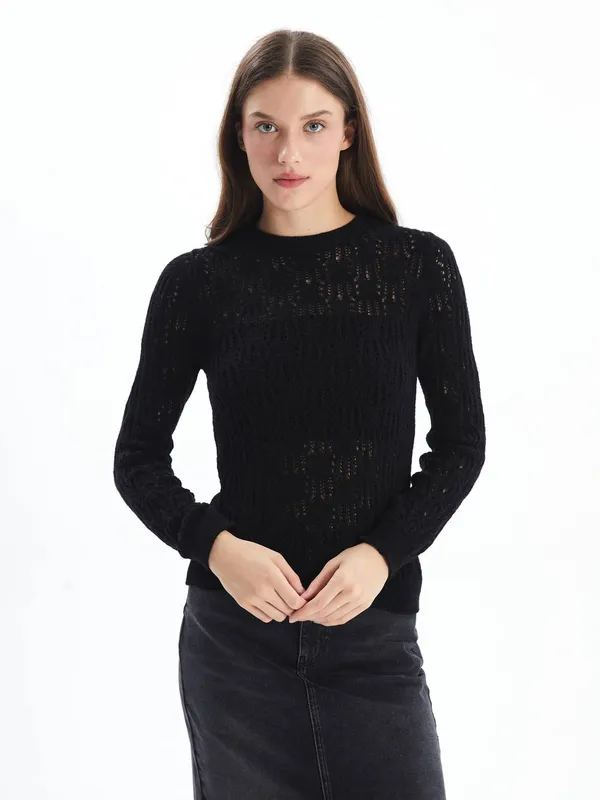 Dexia Women's Modern & Stylish Jumper in Black Size: Large - Black