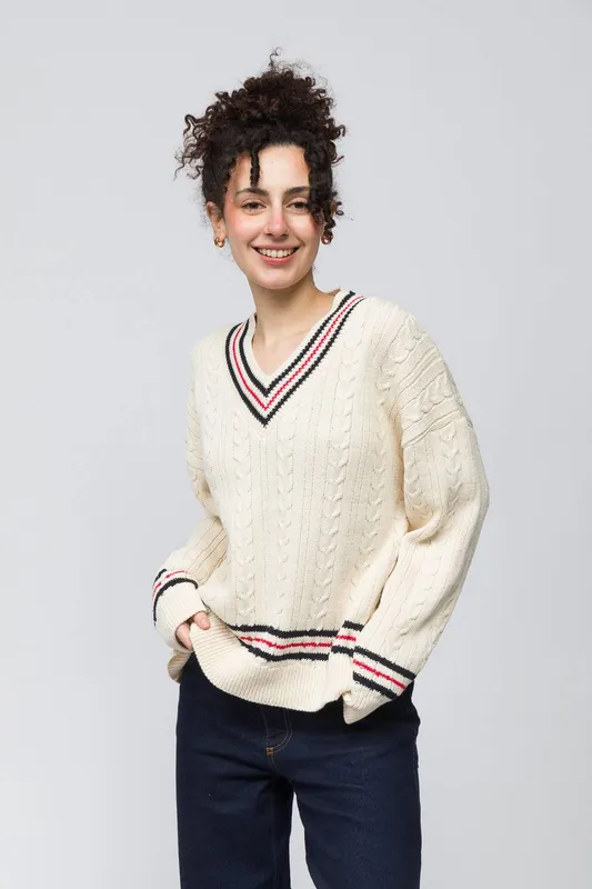 Dexia Women's Sophisticated Ecru Jumper with Modern Appeal Size: Large - Ecru