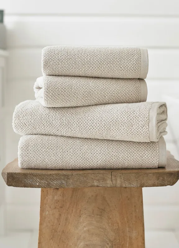 Deyongs Romeo Luxury Textured Quik Dri 100% Cotton Towels in Stone Size: Bath Sheet Stone Bath Sheet