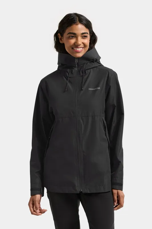 Didriksons Women's Tilde Waterproof, Windproof & Breathable Jacket in Black Size: 14 Black 14