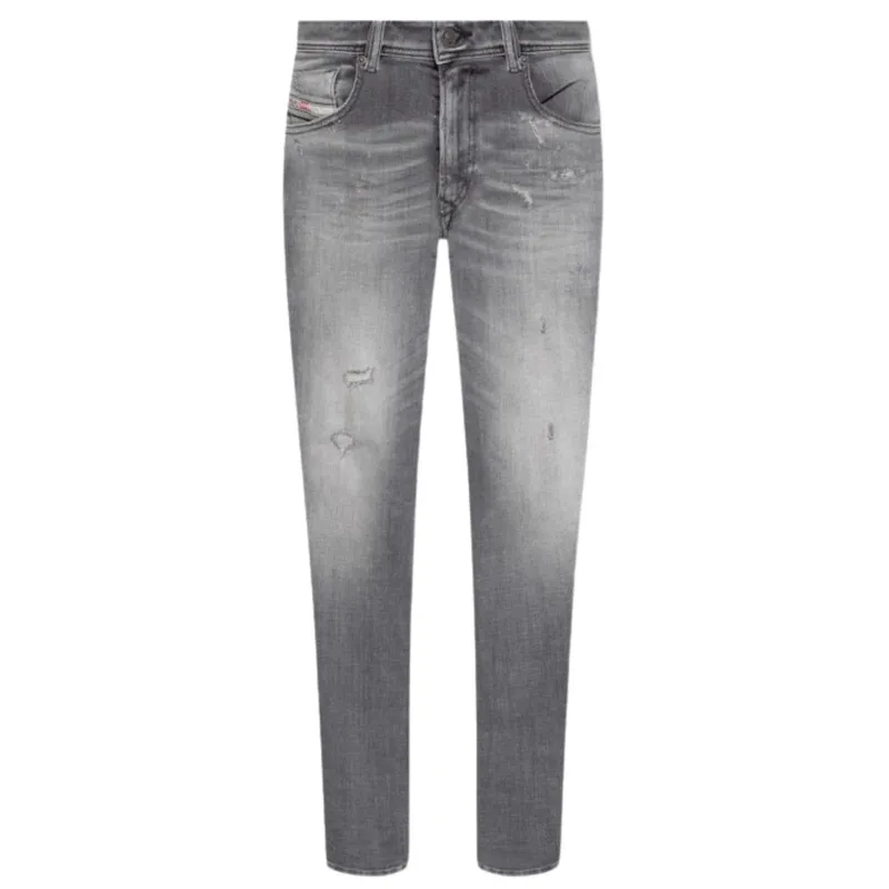 Diesel Men's 1979 Sleenker Frayed Grey Faded Denim Jeans Size: 31R Grey 31R