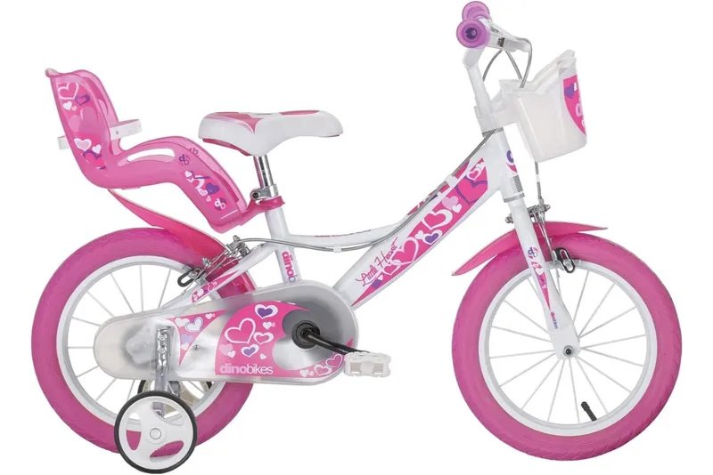 Dino Bikes Little Heart 16" Kids Bike in White White
