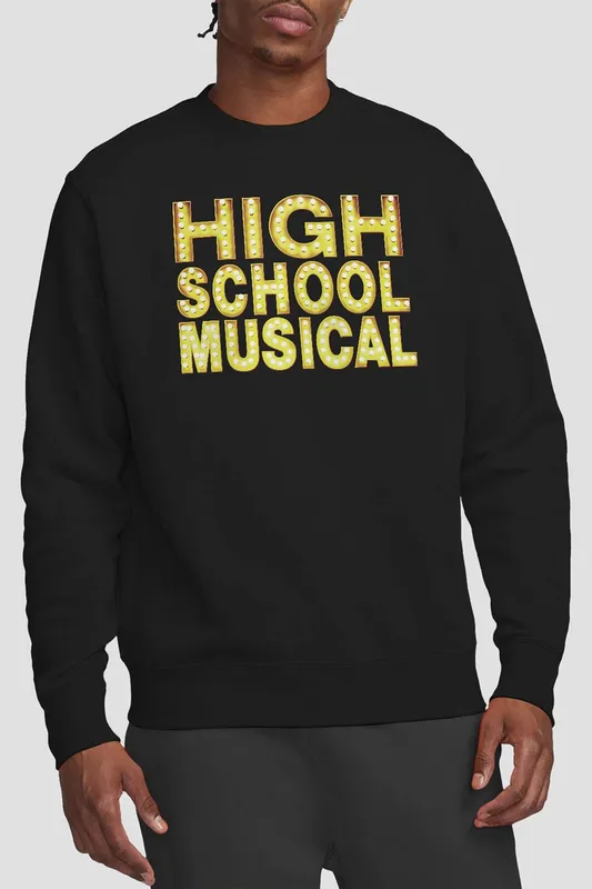 Disney High School Musical Logo Sweatshirt, Black Size: XL Black XL