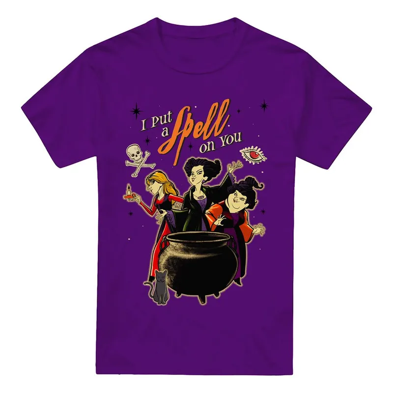 Disney Unisex Hocus Pocus Witches Spell T-Shirt Purple Size: 2XL - Purple