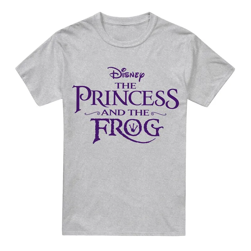Disney The Princess & The Frog Logo T-Shirt Grey Size: Large Grey L