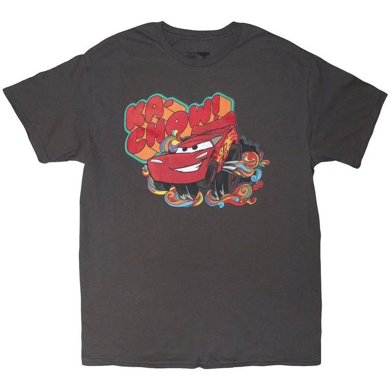 Disney Unisex Cars Ka Chow T-Shirt in Grey Size: Large - Grey