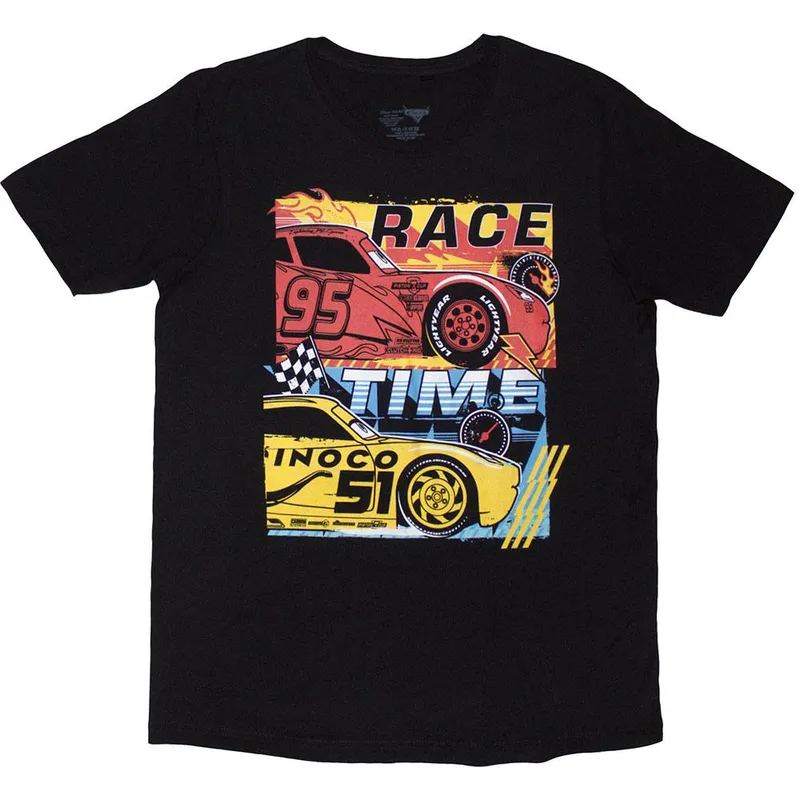 Disney Cars Race Time T-Shirt in Black Size: Large Black L