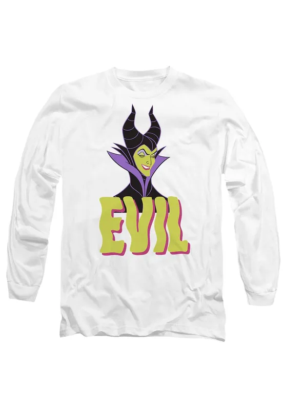Disney Unisex Evil T-Shirt, White Size: Medium - White - Size: M