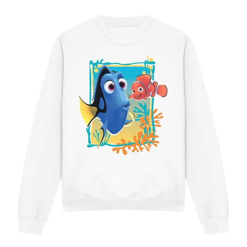 Disney Finding Nemo Dory Nemo Sweatshirt White Size: Small White