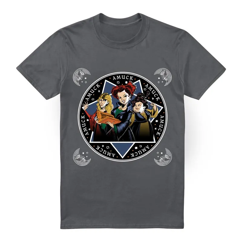 Disney Hocus Pocus Sanderson Sisters Amuck, Amuck, Amuck T-Shirt Charcoal Size: XL Charcoal