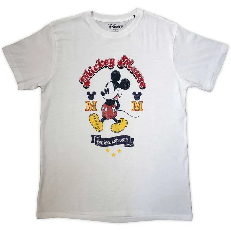 Disney Unisex Mickey Mouse One & Only T-Shirt in White Size: 2XL - White - Size: 2XL