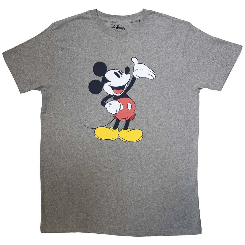 Disney Unisex Mickey Mouse Reveal T-Shirt in Grey Size: XL - Grey