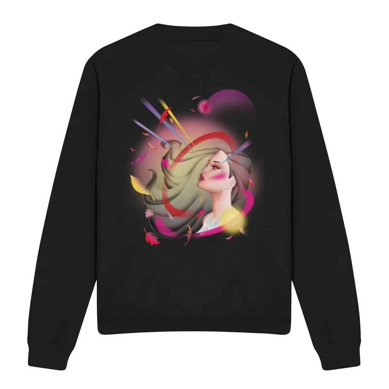 Disney Pocahontas Airbrush Sweatshirt Black Size: Medium Black M