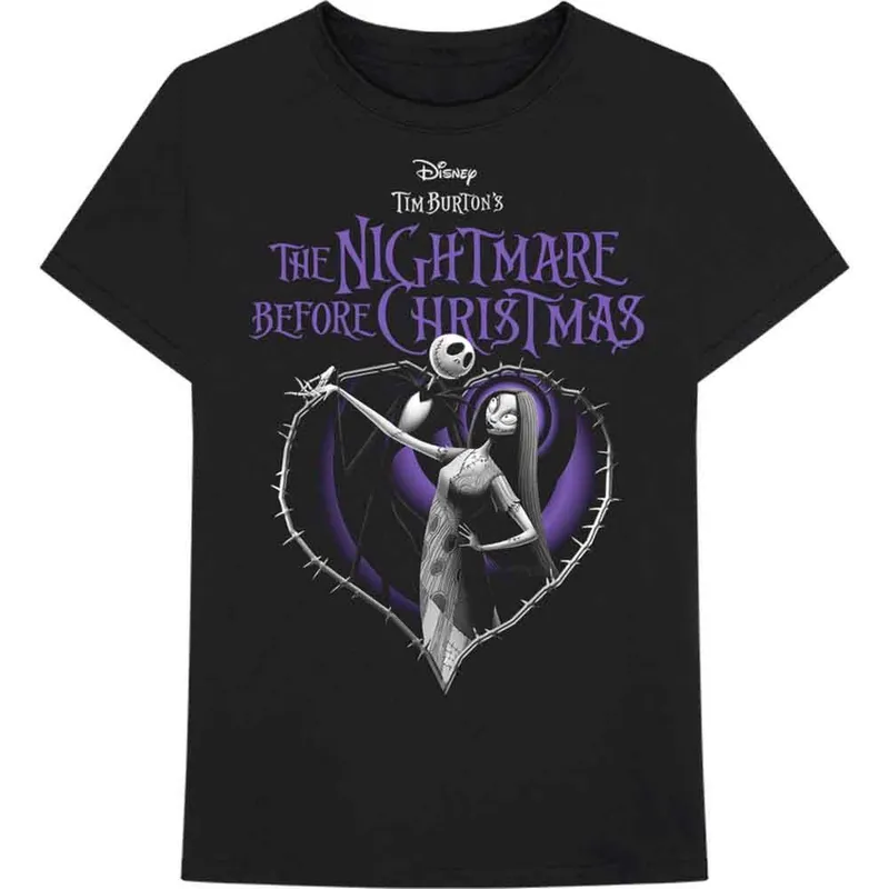 Disney Unisex Purple Heart T-Shirt in Black Size: 2XL - Black - Size: 2XL