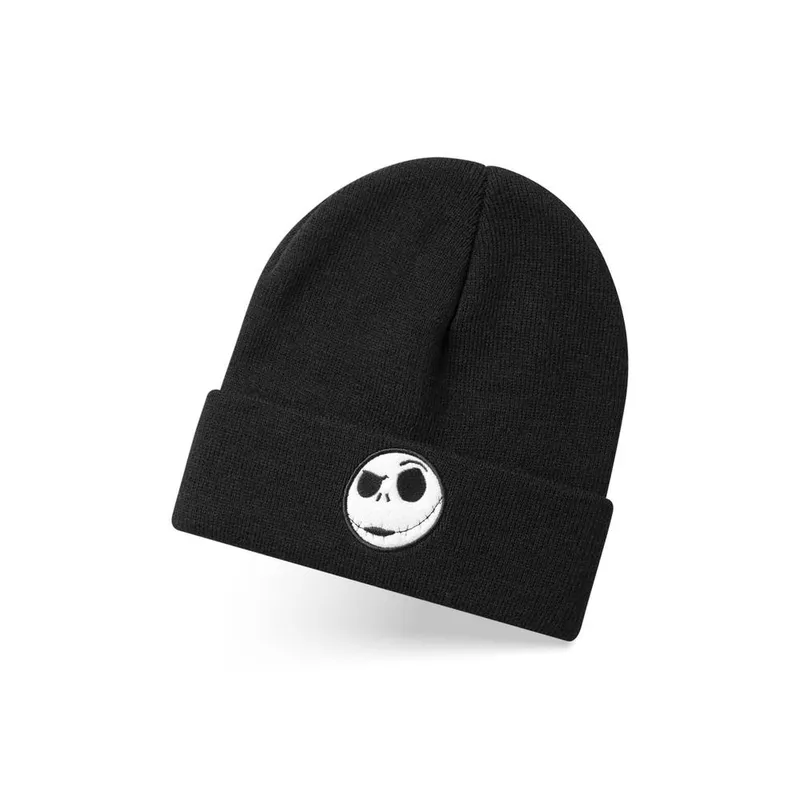 Disney Unisex The Nightmare Before Christmas Adult Black Beanie Hat - Black