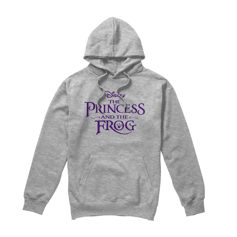 Disney The Princess & The Frog Logo Hoodie Light Grey Size: XL Light Grey XL