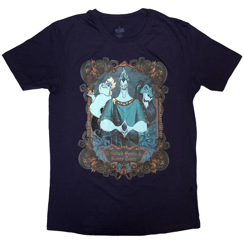 Disney Villains Crushed Souls T-Shirt in Black Size: XL Black