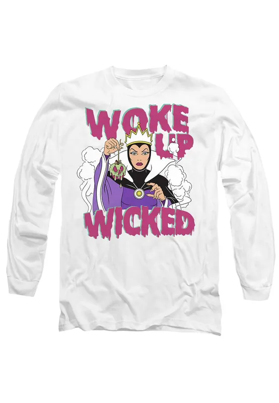 Disney Unisex Woke Up Wicked T-Shirt, in White Size: Medium White M female