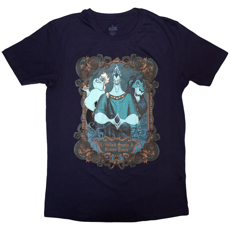 Disney Villains Crushed Souls T-Shirt in Black Size: Medium Black