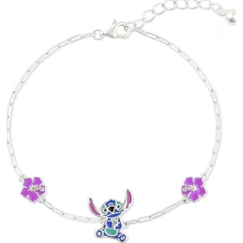 Disney Women's B902414SL-65-PH Lilo & Stitch Bracelet in Silver - Silver