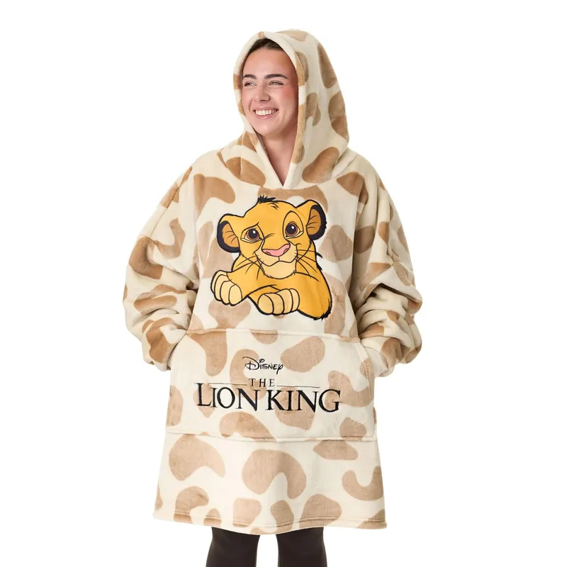 Disney Women's Blanket Hoodie Beige Official Merch Beige One Size