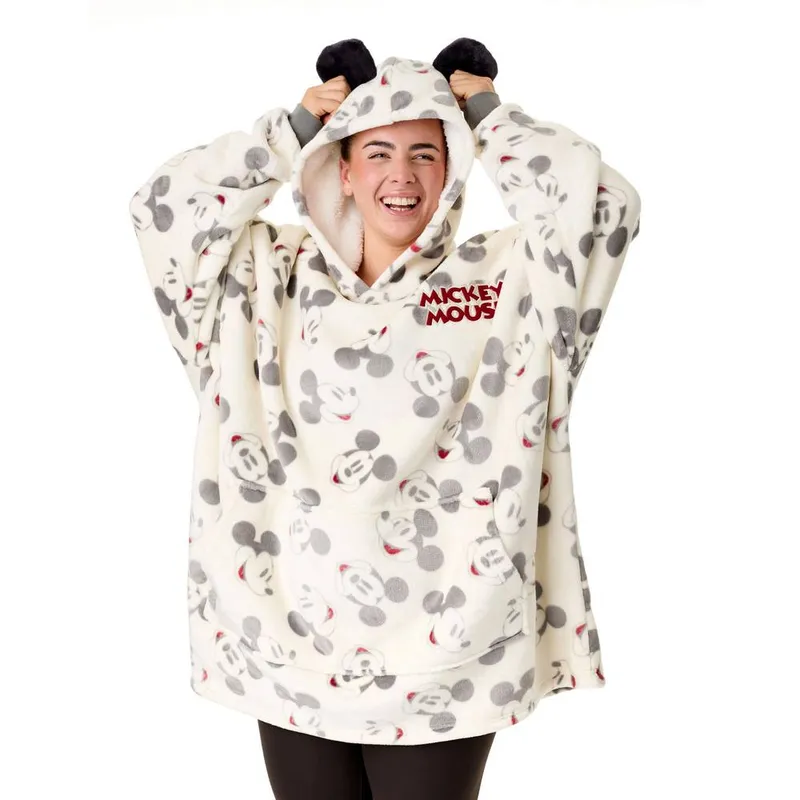 Disney Women's Blanket Hoodie Beige Official Merch - Beige