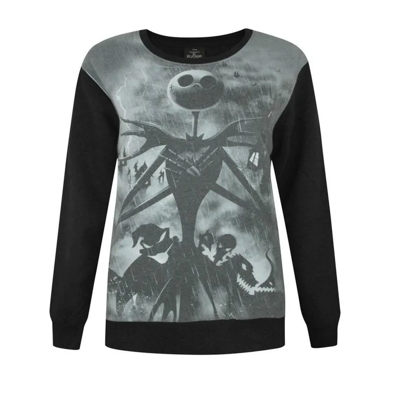 Disney Women's Christmas Jumper Black Official Merch Size: XL Black