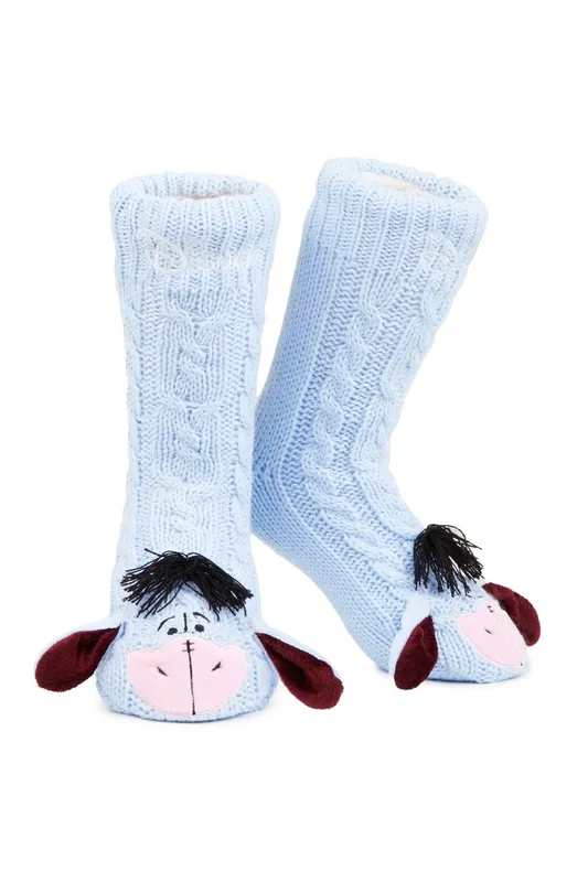Disney Women's Eeyore Fluffy Socks in Baby Blue Baby Blue One Size