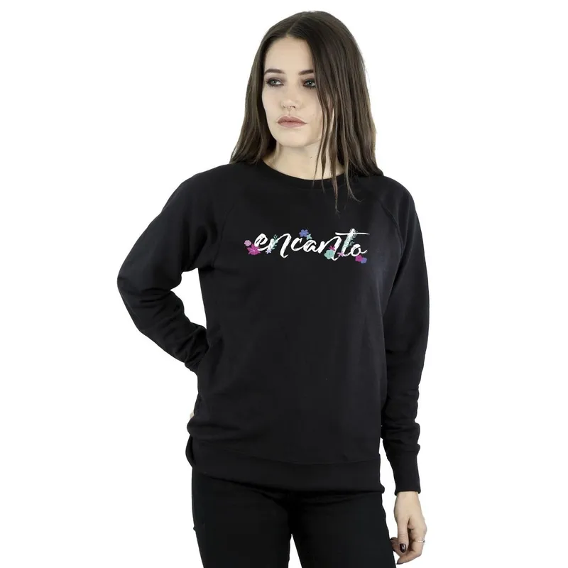 Disney Women's Encanto Logo Sweatshirt in Black Size: XL Black XL