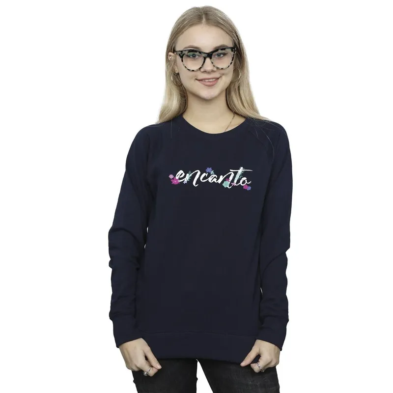Disney Women's Encanto Logo Sweatshirt in Navy Size: Large Navy L