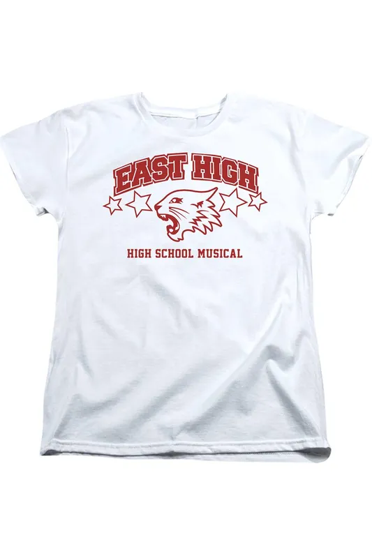 Disney Women's High School Musical East High Tee, White Size: XL White XL