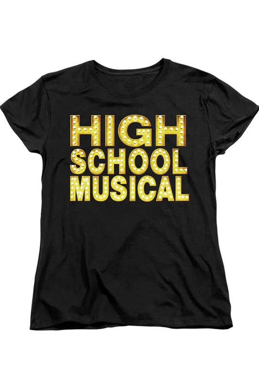 Disney Women's High School Musical Logo Tee, Black Size: XL Black XL