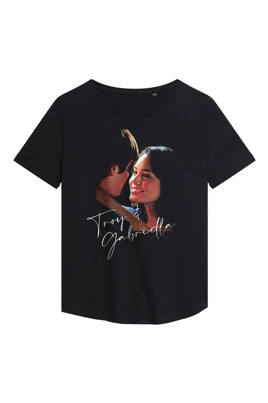 Disney Women's High School Musical Love Fashion T-Shirt, Black Size: XL - Black