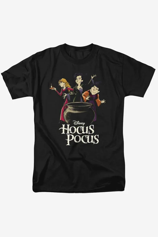 Disney Women's Hocus Pocus Pot T-Shirt in Black Size: Large Black