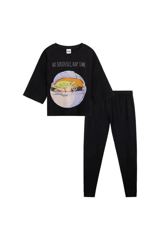 Disney Women's Mandalorian Pyjama Set in Black Size: Medium - Black