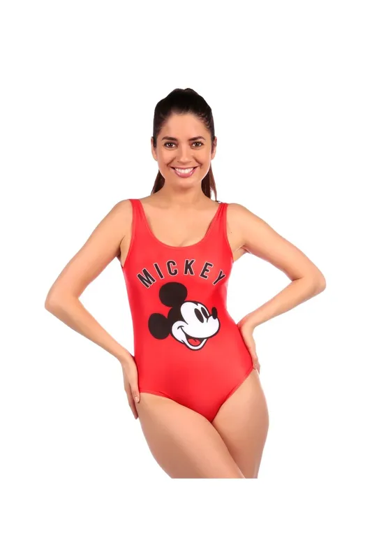 Disney Women's Mickey Mouse Swimsuit in Red Size: XL Red XL