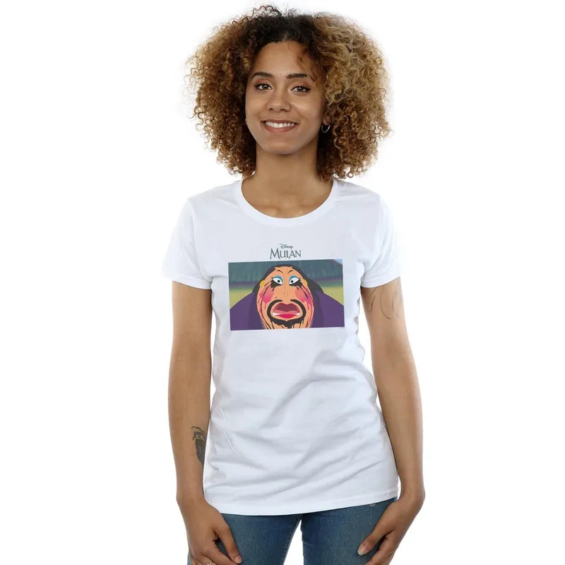 Disney Women's Mulan The Matchmaker Cotton T-Shirt in White Size: 2XL White