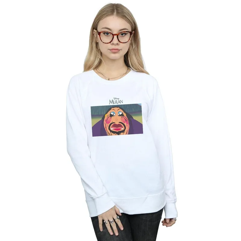 Disney Women's Mulan The Matchmaker Sweatshirt in White Size: 2XL White