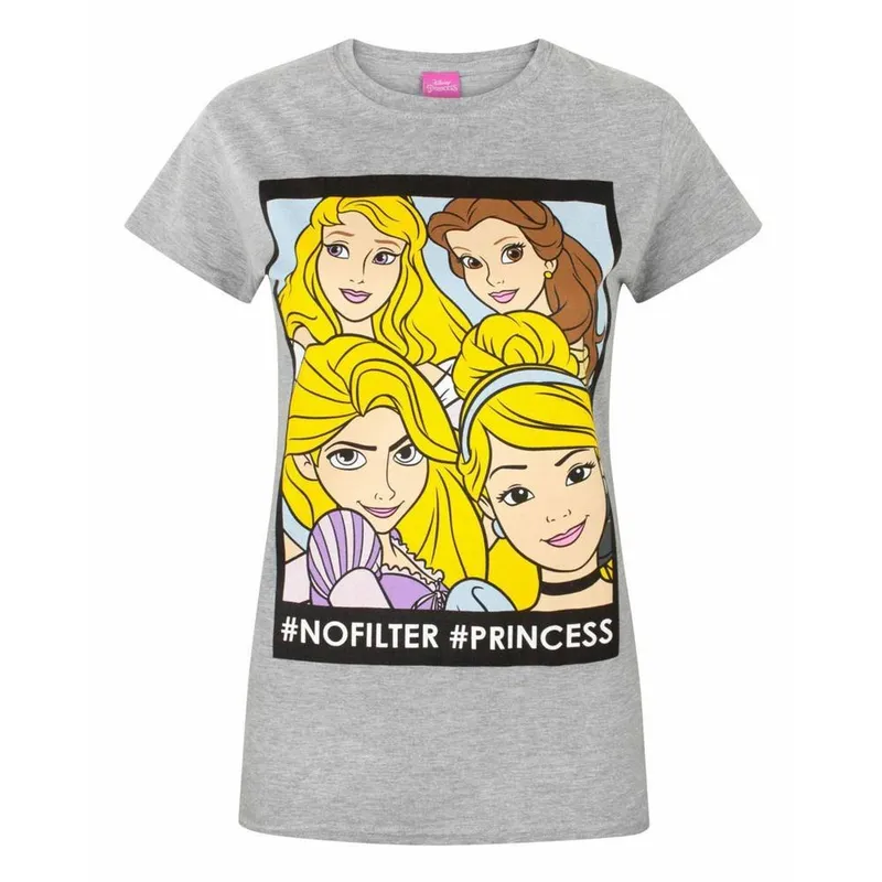 Disney Women's Short Sleeved T-Shirt Grey Official Merch Size: XL - Grey